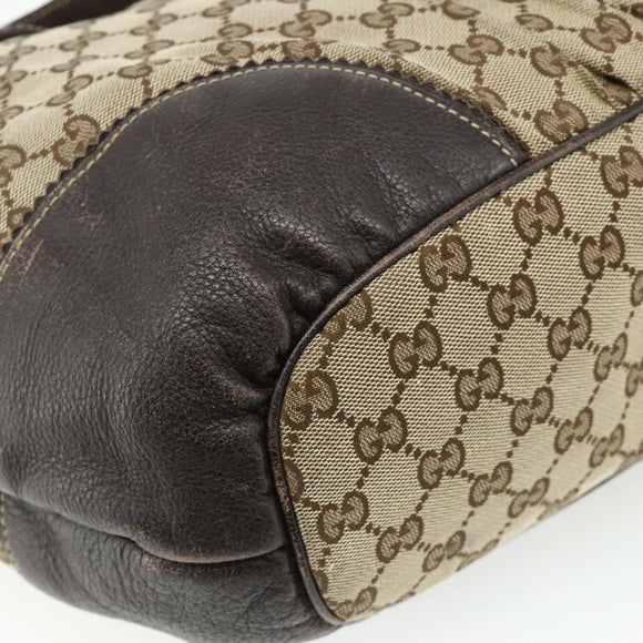 GUCCI GG Canvas Histeria Tote Bag Beige Gold 211954 Auth 175958