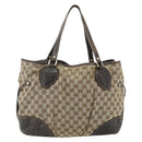 GUCCI GG Canvas Histeria Tote Bag Beige Gold 211954 Auth 175958-2