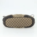 GUCCI GG Canvas Histeria Tote Bag Beige Gold 211954 Auth 175958-9
