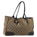 GUCCI GG Canvas Web Sherry Line Pretty Bag Beige Gold Red 163805 Auth 175959-1