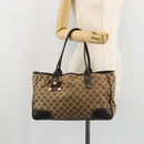 GUCCI GG Canvas Web Sherry Line Pretty Bag Beige Gold Red 163805 Auth 175959-23