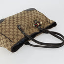 GUCCI GG Canvas Web Sherry Line Pretty Bag Beige Gold Red 163805 Auth 175959-6