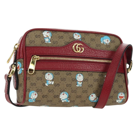 GUCCI Micro GG Supreme Doraemon Collaboration Bag PVC Beige 647784 Auth 175960M