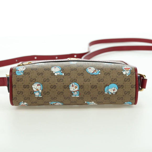 GUCCI Micro GG Supreme Doraemon Collaboration Bag PVC Beige 647784 Auth 175960M