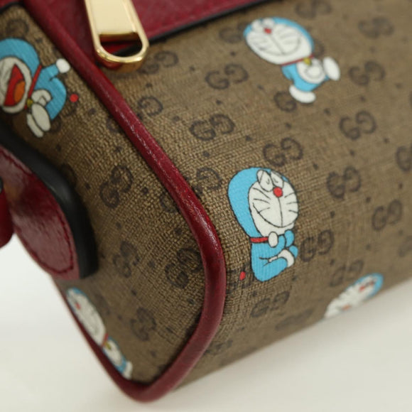 GUCCI Micro GG Supreme Doraemon Collaboration Bag PVC Beige 647784 Auth 175960M