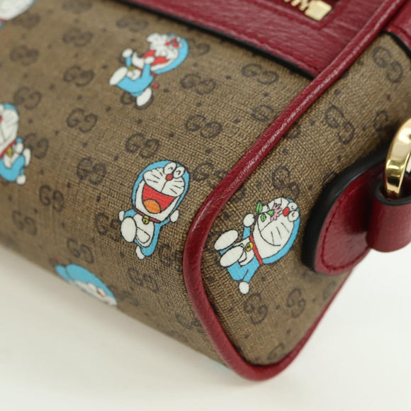 GUCCI Micro GG Supreme Doraemon Collaboration Bag PVC Beige 647784 Auth 175960M