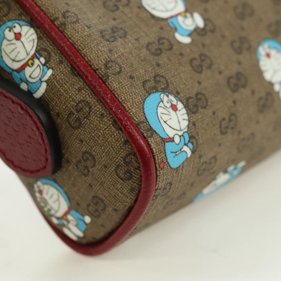 GUCCI Micro GG Supreme Doraemon Collaboration Bag PVC Beige 647784 Auth 175960M