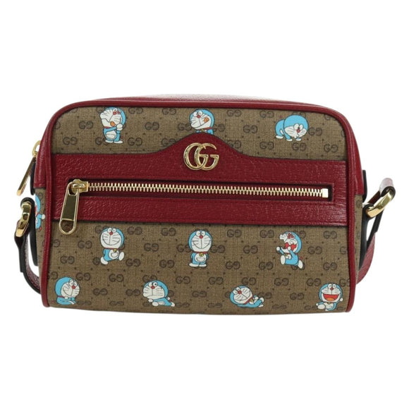 GUCCI Micro GG Supreme Doraemon Collaboration Bag PVC Beige 647784 Auth 175960M