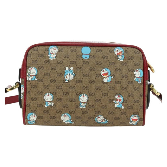 GUCCI Micro GG Supreme Doraemon Collaboration Bag PVC Beige 647784 Auth 175960M