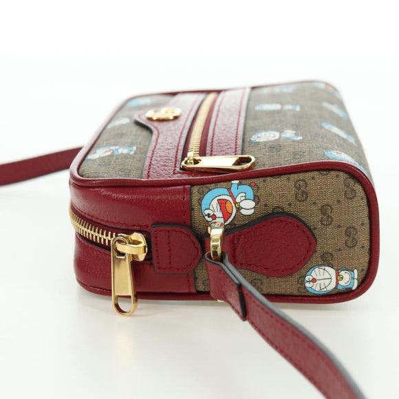 GUCCI Micro GG Supreme Doraemon Collaboration Bag PVC Beige 647784 Auth 175960M