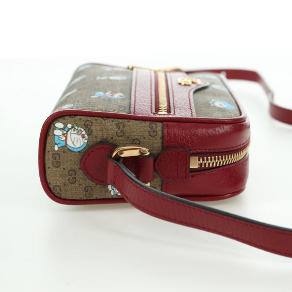 GUCCI Micro GG Supreme Doraemon Collaboration Bag PVC Beige 647784 Auth 175960M