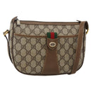GUCCI GG Supreme Web Sherry Line Bag PVC Beige Gold 89 02 032 Auth 175961-1