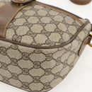 GUCCI GG Supreme Web Sherry Line Bag PVC Beige Gold 89 02 032 Auth 175961-14