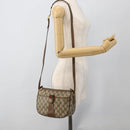 GUCCI GG Supreme Web Sherry Line Bag PVC Beige Gold 89 02 032 Auth 175961-23