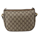 GUCCI GG Supreme Web Sherry Line Bag PVC Beige Gold 89 02 032 Auth 175961-2