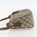 GUCCI GG Supreme Web Sherry Line Bag PVC Beige Gold 89 02 032 Auth 175961-3