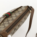 GUCCI GG Supreme Web Sherry Line Bag PVC Beige Gold 89 02 032 Auth 175961-6