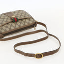 GUCCI GG Supreme Web Sherry Line Bag PVC Beige Gold 89 02 032 Auth 175961-7