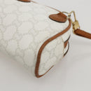 GUCCI GG Plus Supreme Shoulder Bag PVC White Gold Auth 175962-9
