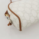 GUCCI GG Plus Supreme Shoulder Bag PVC White Gold Auth 175962-14