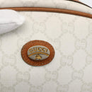 GUCCI GG Plus Supreme Shoulder Bag PVC White Gold Auth 175962-17