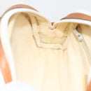 GUCCI GG Plus Supreme Shoulder Bag PVC White Gold Auth 175962-20