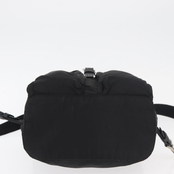 PRADA Backpack Nylon Black Silver Auth 175963