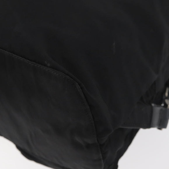 PRADA Backpack Nylon Black Silver Auth 175963
