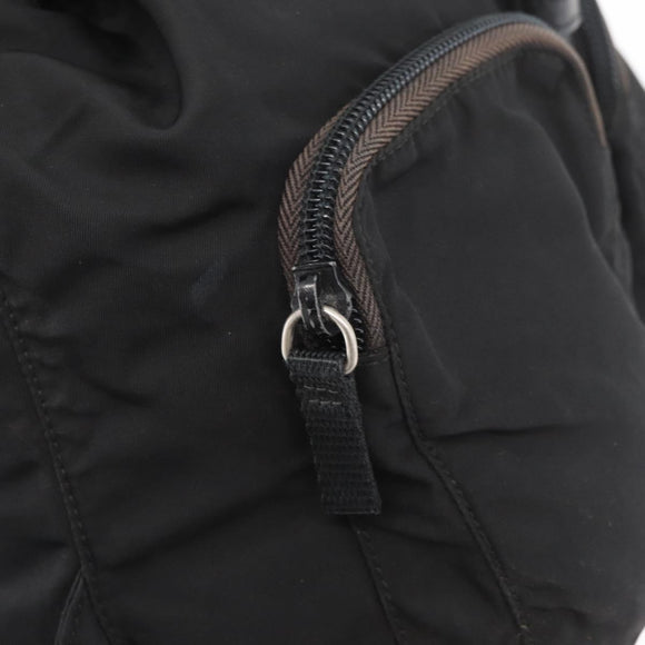 PRADA Backpack Nylon Black Silver Auth 175963
