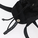PRADA Backpack Nylon Black Silver Auth 175963-10
