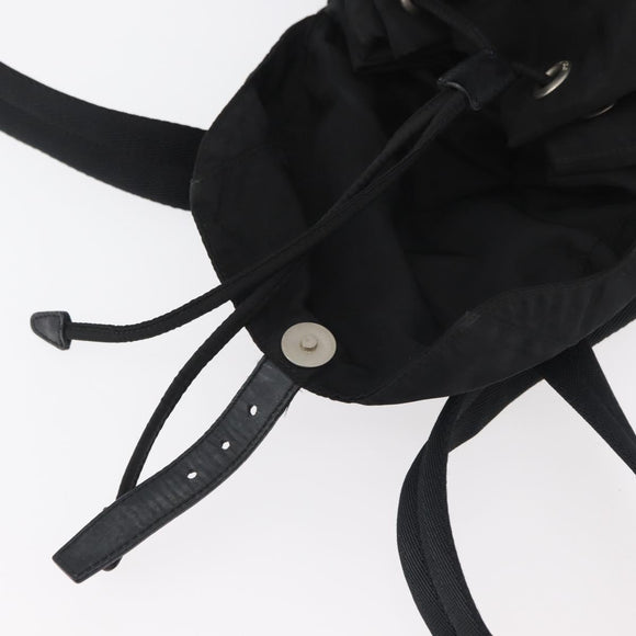 PRADA Backpack Nylon Black Silver Auth 175963