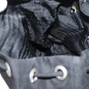 PRADA Backpack Nylon Black Silver Auth 175963-27