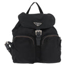 PRADA Backpack Nylon Black Silver Auth 175963-13