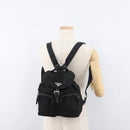 PRADA Backpack Nylon Black Silver Auth 175963-32