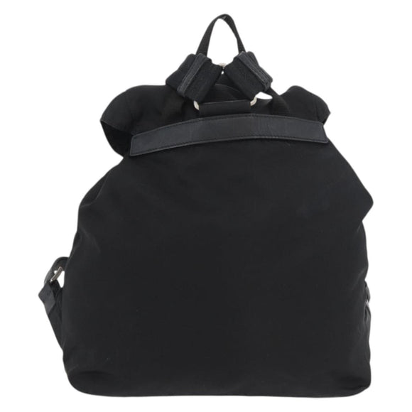 PRADA Backpack Nylon Black Silver Auth 175963