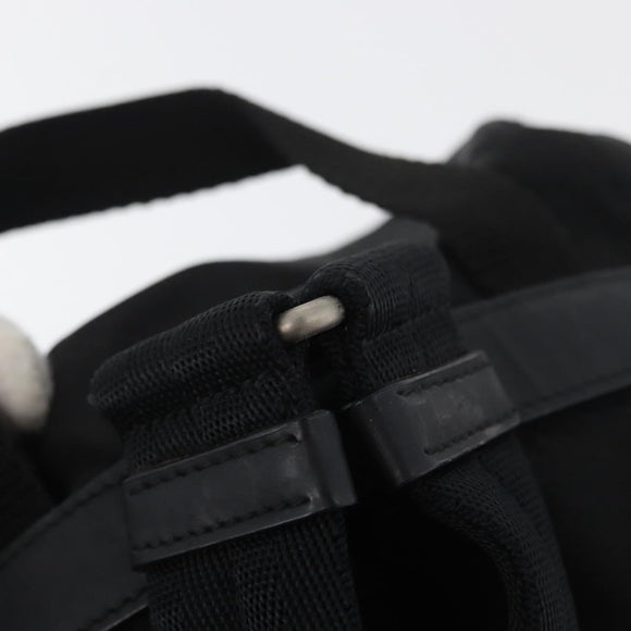 PRADA Backpack Nylon Black Silver Auth 175963