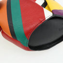 LOEWE Elephant Shoulder Bag Leather Multicolor Gold Auth 175965A-14