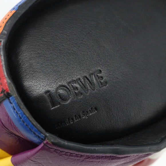 LOEWE Elephant Shoulder Bag Leather Multicolor Gold Auth 175965A