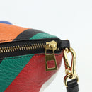 LOEWE Elephant Shoulder Bag Leather Multicolor Gold Auth 175965A-10