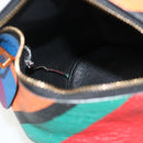 LOEWE Elephant Shoulder Bag Leather Multicolor Gold Auth 175965A-19