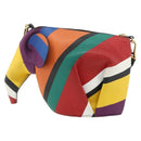LOEWE Elephant Shoulder Bag Leather Multicolor Gold Auth 175965A-13