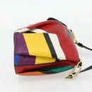 LOEWE Elephant Shoulder Bag Leather Multicolor Gold Auth 175965A-4