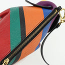 LOEWE Elephant Shoulder Bag Leather Multicolor Gold Auth 175965A-6