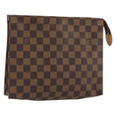 LOUIS VUITTON Damier Ebene Poche Toilette 26 Pouch N47543 LV Auth 175966-1