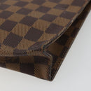 LOUIS VUITTON Damier Ebene Poche Toilette 26 Pouch N47543 LV Auth 175966-10