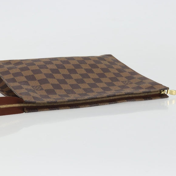 LOUIS VUITTON Damier Ebene Poche Toilette 26 Pouch N47543 LV Auth 175966