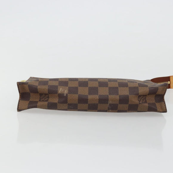 LOUIS VUITTON Damier Ebene Poche Toilette 26 Pouch N47543 LV Auth 175966
