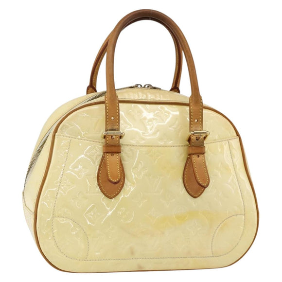 LOUIS VUITTON Monogram Vernis Summit Drive Hand Bag Perle M93514 LV Auth 175967