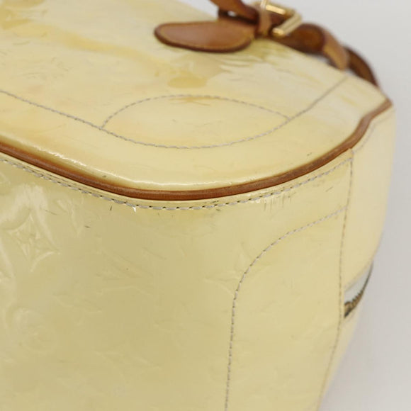 LOUIS VUITTON Monogram Vernis Summit Drive Hand Bag Perle M93514 LV Auth 175967