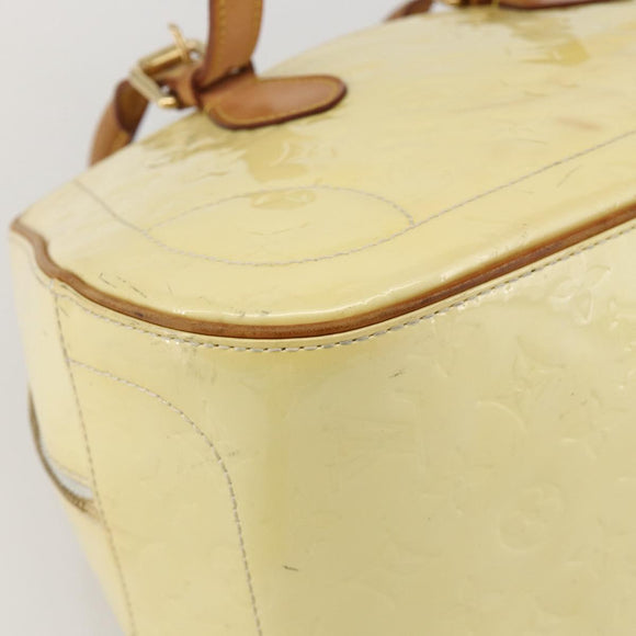LOUIS VUITTON Monogram Vernis Summit Drive Hand Bag Perle M93514 LV Auth 175967